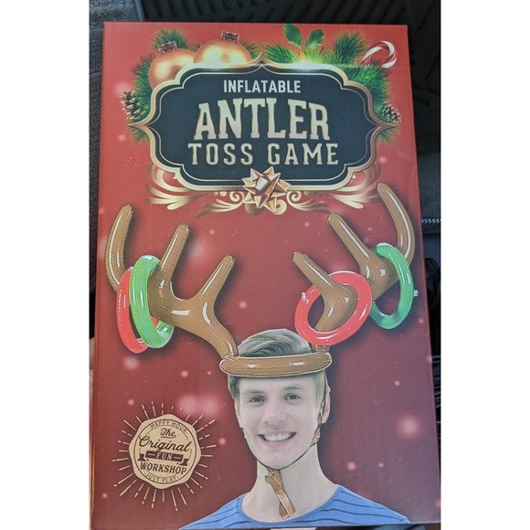 Games Inflatable Deer Antler Toss Game Inflatable Antlers 4 Rings